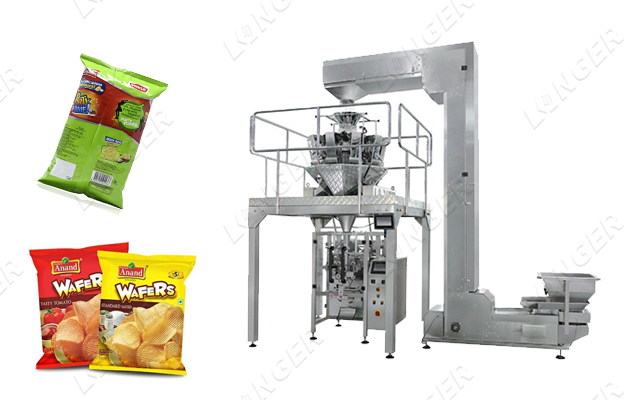 chips packing machine with nitrogen